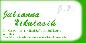 julianna mikulasik business card